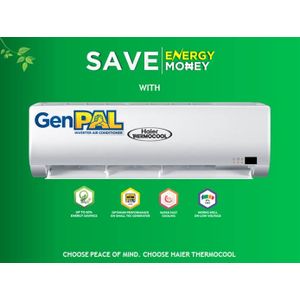 Haier Thermocool 1.5HP GenPal Air Conditioner ENERGY SAVING HSU-12LNEB-02 - White + FREE Installation Kit