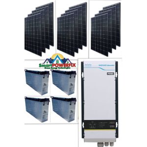 Prag Solar Powered 5kva Inverter With 4 Slim American Batteries