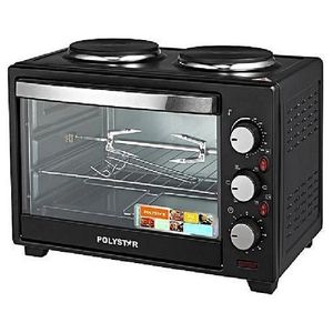 Polystar 25 Liters Toaster Oven With 2 Hot Plate And Gril (PV-V25B)